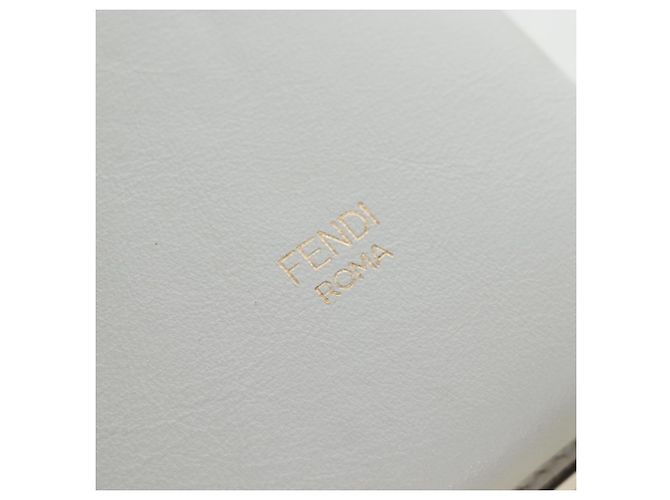 Tracolla FENDI Strap You in pelle 37'' White Gold Auth bs37411 Bianco D'oro - vista 19