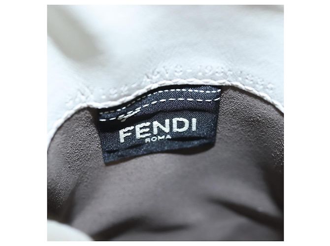 Tracolla FENDI Strap You in pelle 37'' White Gold Auth bs37411 Bianco D'oro - vista 22