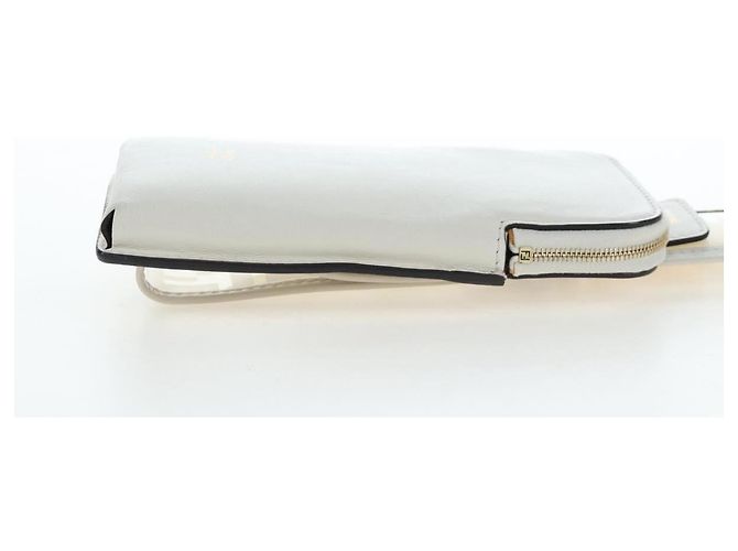 Tracolla FENDI Strap You in pelle 37'' White Gold Auth bs37411 Bianco D'oro - vista 4