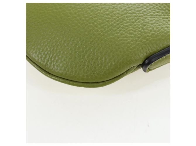 Borsa a tracolla mini GUCCI Web Sherry Line in pelle Verde Argento 821831 Auth 205894V - vista 16