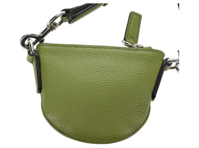 Borsa a tracolla mini GUCCI Web Sherry Line in pelle Verde Argento 821831 Auth 205894V - vista 2