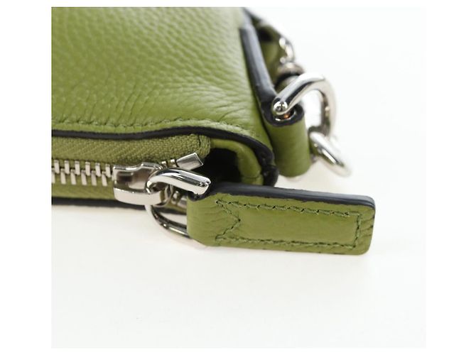 Borsa a tracolla mini GUCCI Web Sherry Line in pelle Verde Argento 821831 Auth 205894V - vista 20