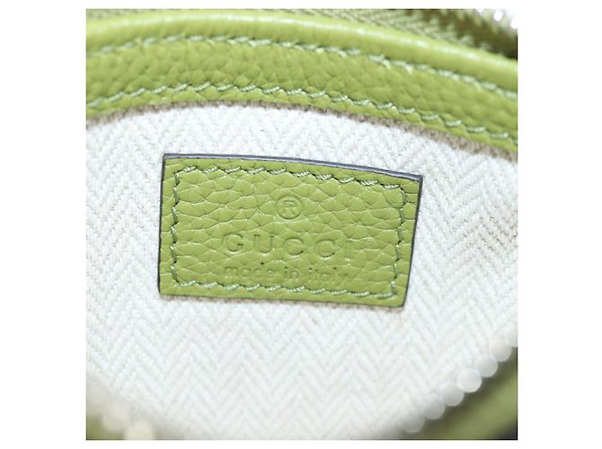 Borsa a tracolla mini GUCCI Web Sherry Line in pelle Verde Argento 821831 Auth 205894V - vista 21
