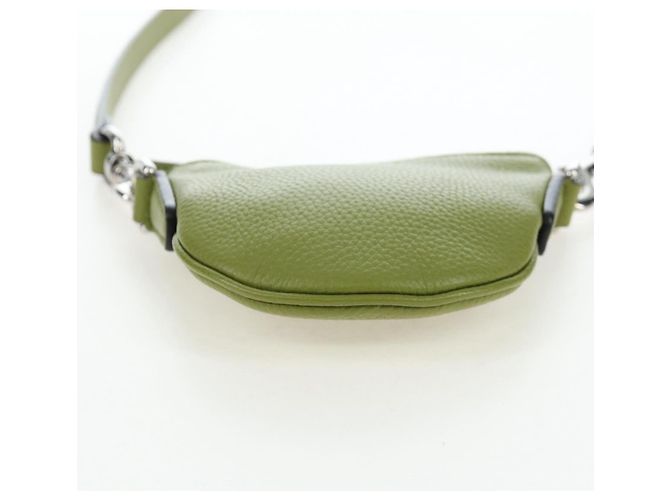Borsa a tracolla mini GUCCI Web Sherry Line in pelle Verde Argento 821831 Auth 205894V - vista 5