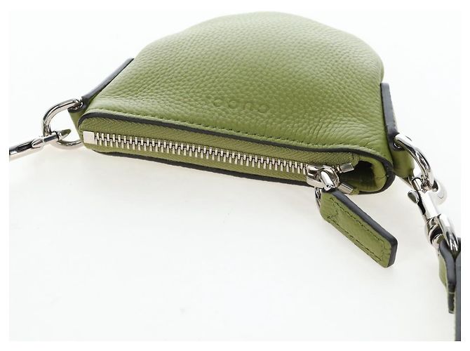 Borsa a tracolla mini GUCCI Web Sherry Line in pelle Verde Argento 821831 Auth 205894V - vista 6