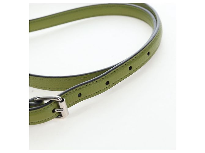 Borsa a tracolla mini GUCCI Web Sherry Line in pelle Verde Argento 821831 Auth 205894V - vista 9