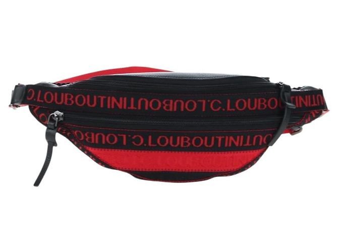 Borsello da vita Christian Louboutin Canvas Black Silver Auth bs37415A Nero Argento - vista 13