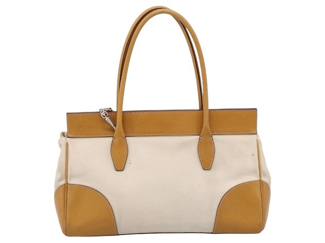 PRADA Handtasche Canvas 2way White Silver Auth ep15981 Silber Weiß - Ansicht 2