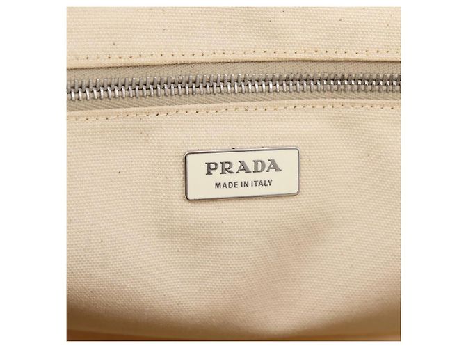 PRADA Handtasche Canvas 2way White Silver Auth ep15981 Silber Weiß - Ansicht 21