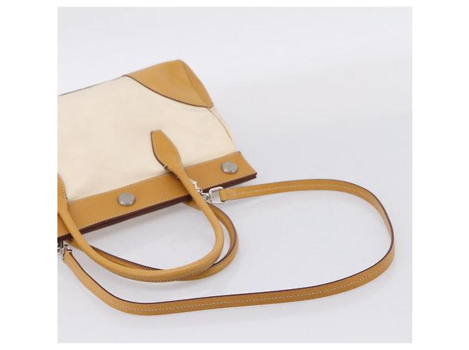 PRADA Handtasche Canvas 2way White Silver Auth ep15981 Silber Weiß - Ansicht 9