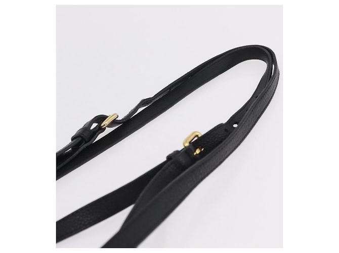 Borsa Tote PRADA in pelle Vittero Dino Nero Oro Auth 203881V D'oro - vista 15