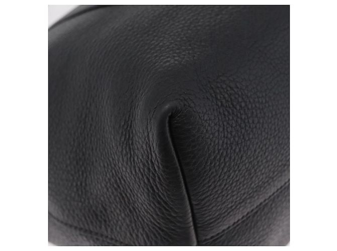 Borsa Tote PRADA in pelle Vittero Dino Nero Oro Auth 203881V D'oro - vista 16