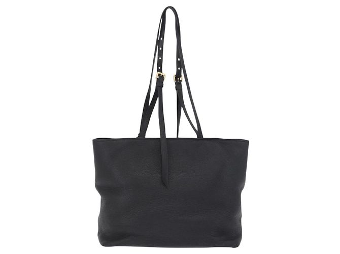 Borsa Tote PRADA in pelle Vittero Dino Nero Oro Auth 203881V D'oro - vista 2