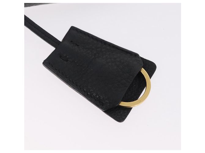 Borsa Tote PRADA in pelle Vittero Dino Nero Oro Auth 203881V D'oro - vista 21
