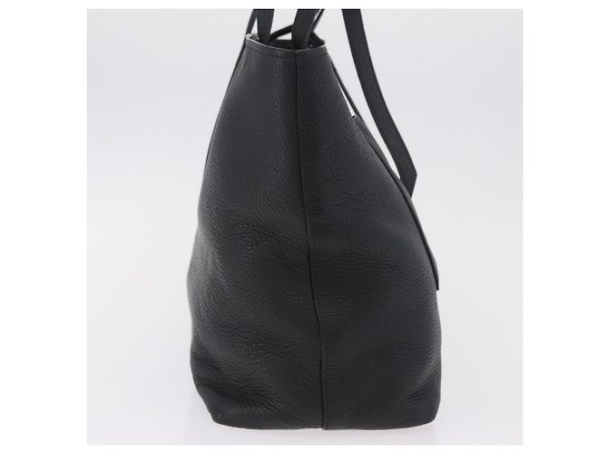 Borsa Tote PRADA in pelle Vittero Dino Nero Oro Auth 203881V D'oro - vista 4