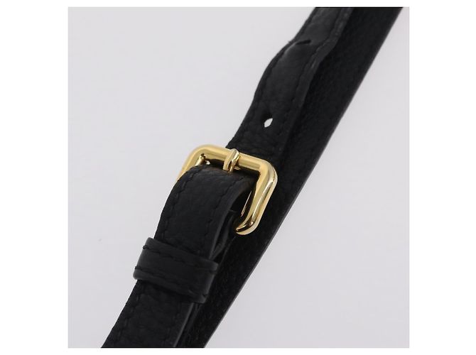 Borsa Tote PRADA in pelle Vittero Dino Nero Oro Auth 203881V D'oro - vista 7