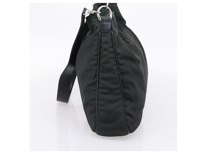 Borsa a mano GUCCI Bamboo Nylon 2way Outlet Green Silver 001 1577 Auth ep16071 Argento Verde - vista 4