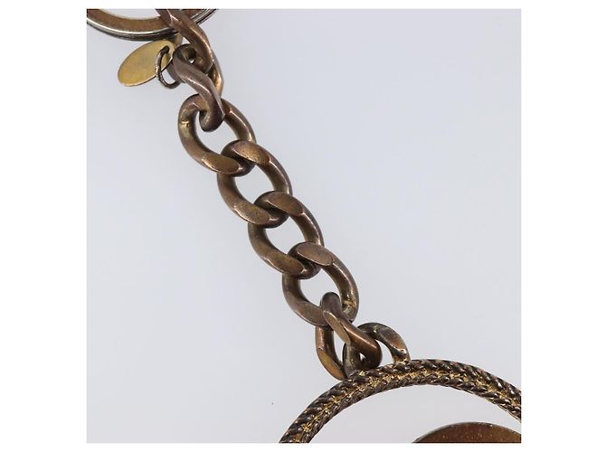 Porte-clés CHANEL métal Gold Tone CC Auth bs37293 - vue 10