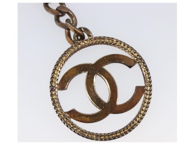 Porte-clés CHANEL métal Gold Tone CC Auth bs37293 - vue 11
