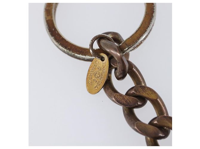 Porte-clés CHANEL métal Gold Tone CC Auth bs37293 - vue 5