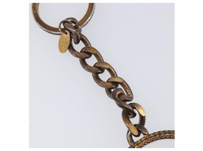 Porte-clés CHANEL métal Gold Tone CC Auth bs37293 - vue 6
