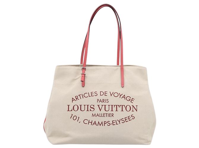 Bolso Cabas MM LOUIS VUITTON Canvas White M94502 LV Auth ep16110A Blanco - vista 13