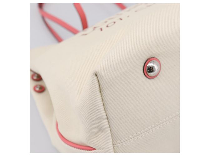Bolso Cabas MM LOUIS VUITTON Canvas White M94502 LV Auth ep16110A Blanco - vista 14
