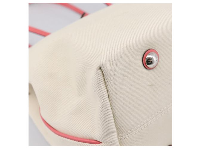 Bolso Cabas MM LOUIS VUITTON Canvas White M94502 LV Auth ep16110A Blanco - vista 16
