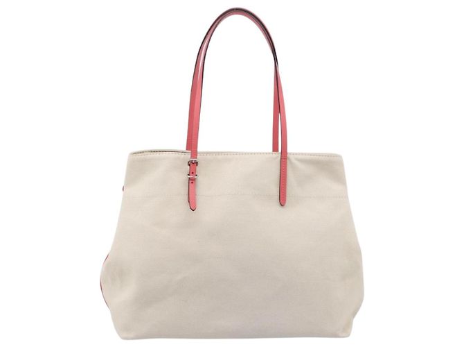 Bolso Cabas MM LOUIS VUITTON Canvas White M94502 LV Auth ep16110A Blanco - vista 2