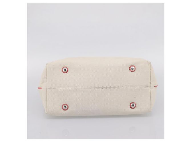 Bolso Cabas MM LOUIS VUITTON Canvas White M94502 LV Auth ep16110A Blanco - vista 5