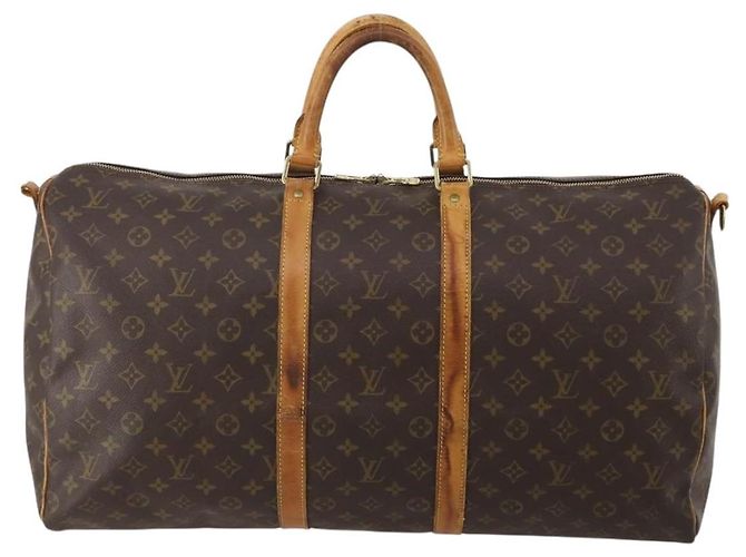 LOUIS VUITTON Monogram Keepall Bandouliere 55 Borsa Boston M41414 LV Auth 202594 Monogramma - vista 13
