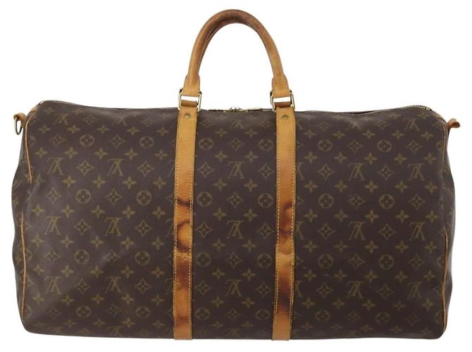 LOUIS VUITTON Monogram Keepall Bandouliere 55 Borsa Boston M41414 LV Auth 202594 Monogramma - vista 2