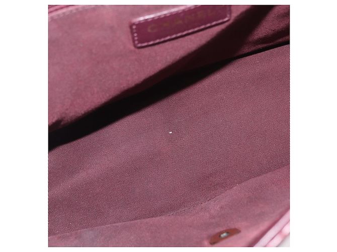 Borsa a tracolla CHANEL Matelasse con catena in pelle Bordeaux Gold CC Auth 206387A D'oro Bordò - vista 12