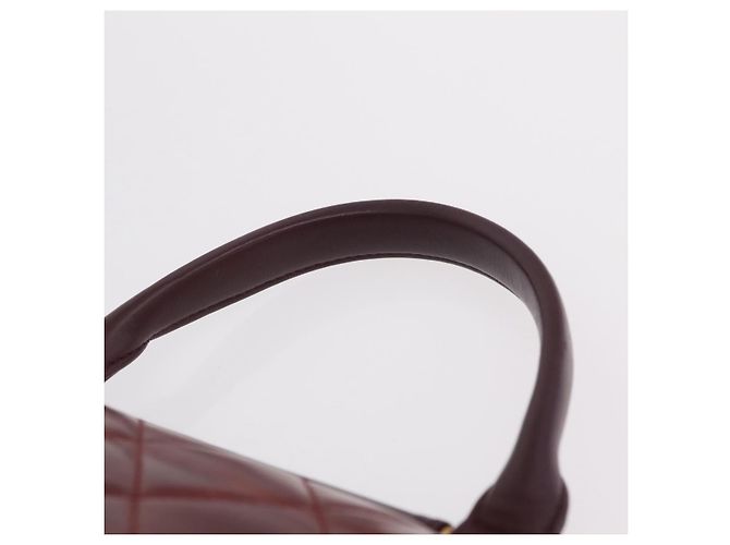 Borsa a tracolla CHANEL Matelasse con catena in pelle Bordeaux Gold CC Auth 206387A D'oro Bordò - vista 14