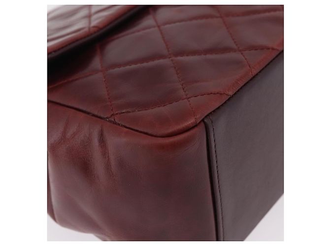 Borsa a tracolla CHANEL Matelasse con catena in pelle Bordeaux Gold CC Auth 206387A D'oro Bordò - vista 16