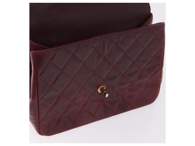 Borsa a tracolla CHANEL Matelasse con catena in pelle Bordeaux Gold CC Auth 206387A D'oro Bordò - vista 23