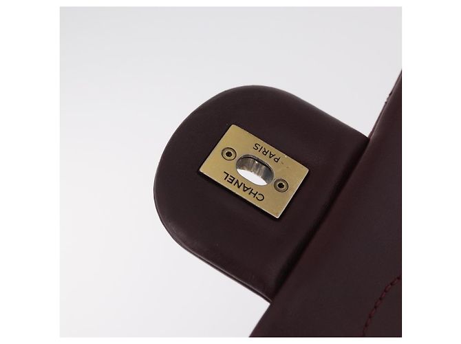 Borsa a tracolla CHANEL Matelasse con catena in pelle Bordeaux Gold CC Auth 206387A D'oro Bordò - vista 24