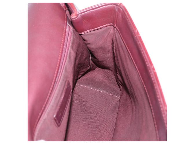 Borsa a tracolla CHANEL Matelasse con catena in pelle Bordeaux Gold CC Auth 206387A D'oro Bordò - vista 26