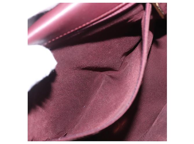 Borsa a tracolla CHANEL Matelasse con catena in pelle Bordeaux Gold CC Auth 206387A D'oro Bordò - vista 29