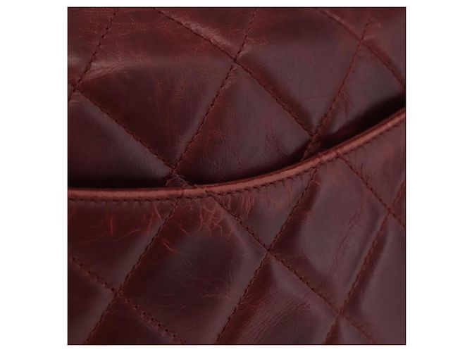 Borsa a tracolla CHANEL Matelasse con catena in pelle Bordeaux Gold CC Auth 206387A D'oro Bordò - vista 3
