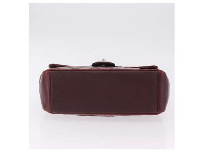 Borsa a tracolla CHANEL Matelasse con catena in pelle Bordeaux Gold CC Auth 206387A D'oro Bordò - vista 6