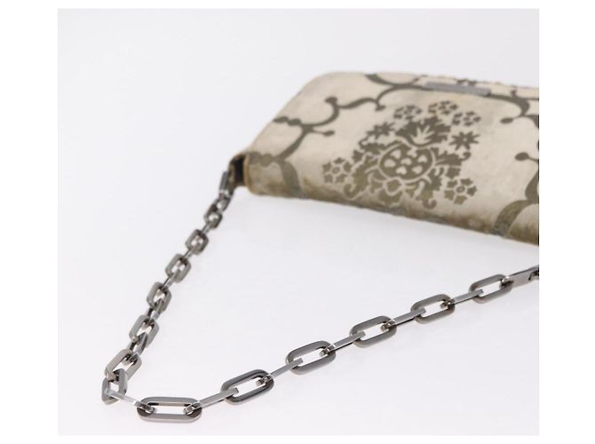 Borsa a Tracolla GUCCI Velluto Beige Argento 001 3829 Auth 206290A - vista 10
