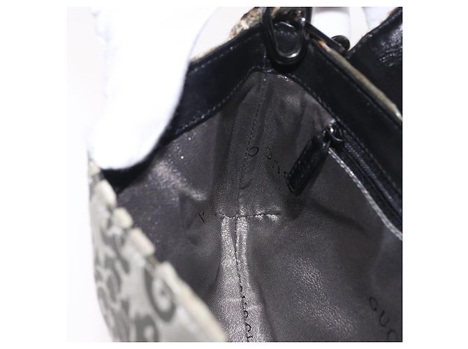 Borsa a Tracolla GUCCI Velluto Beige Argento 001 3829 Auth 206290A - vista 28