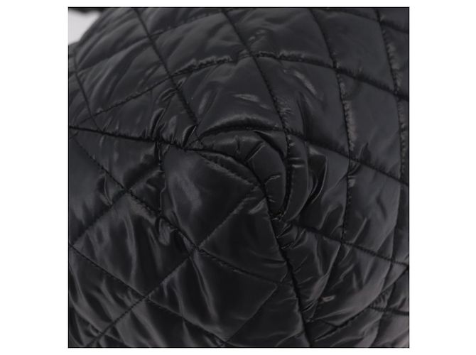 CHANEL Cococoon Boston Bag Nylon Schwarz Silber CC Auth ki6893M - Ansicht 10