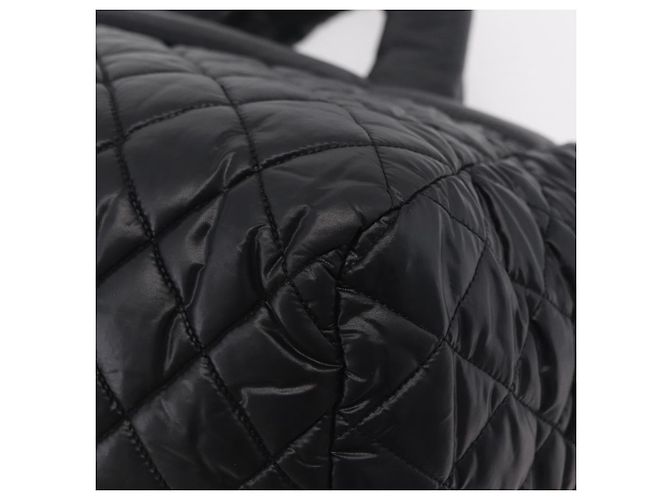 CHANEL Cococoon Boston Bag Nylon Schwarz Silber CC Auth ki6893M - Ansicht 16