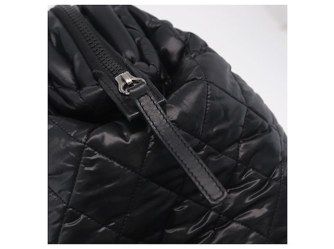 CHANEL Cococoon Boston Bag Nylon Schwarz Silber CC Auth ki6893M - Ansicht 17