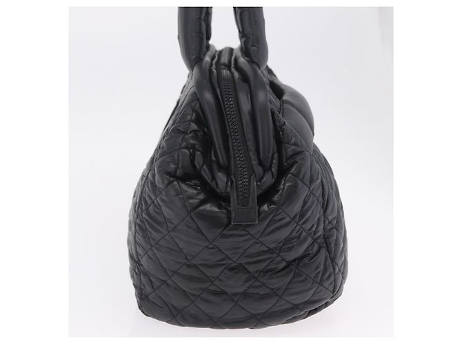 CHANEL Cococoon Boston Bag Nylon Schwarz Silber CC Auth ki6893M - Ansicht 3