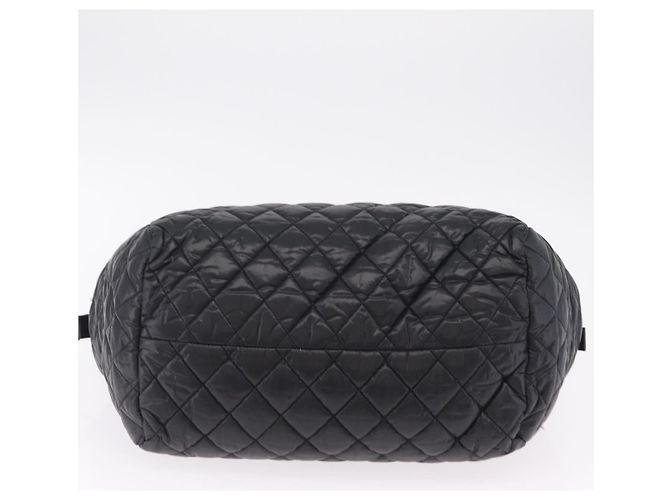 CHANEL Cococoon Boston Bag Nylon Schwarz Silber CC Auth ki6893M - Ansicht 6