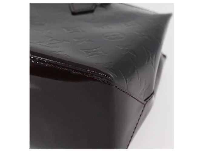LOUIS VUITTON Monogram Vernis Wilshire PM Hand Bag Amarante M93641 Auth 206294A Bordò - vista 16