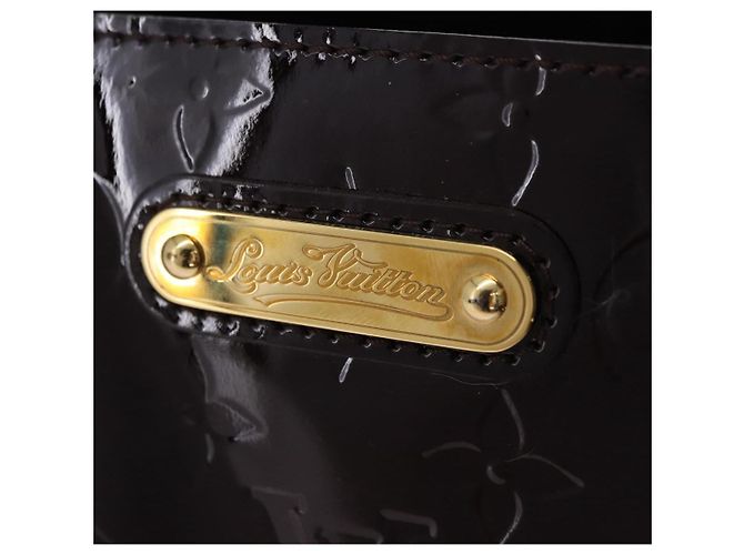 LOUIS VUITTON Monogram Vernis Wilshire PM Hand Bag Amarante M93641 Auth 206294A Bordò - vista 19